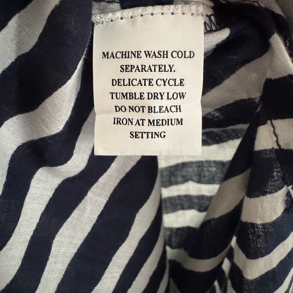 NWT Shiraleah Tunic Beach Coverup Boho Summer Top Resort Navy White Stripes XL - Picture 5 of 6